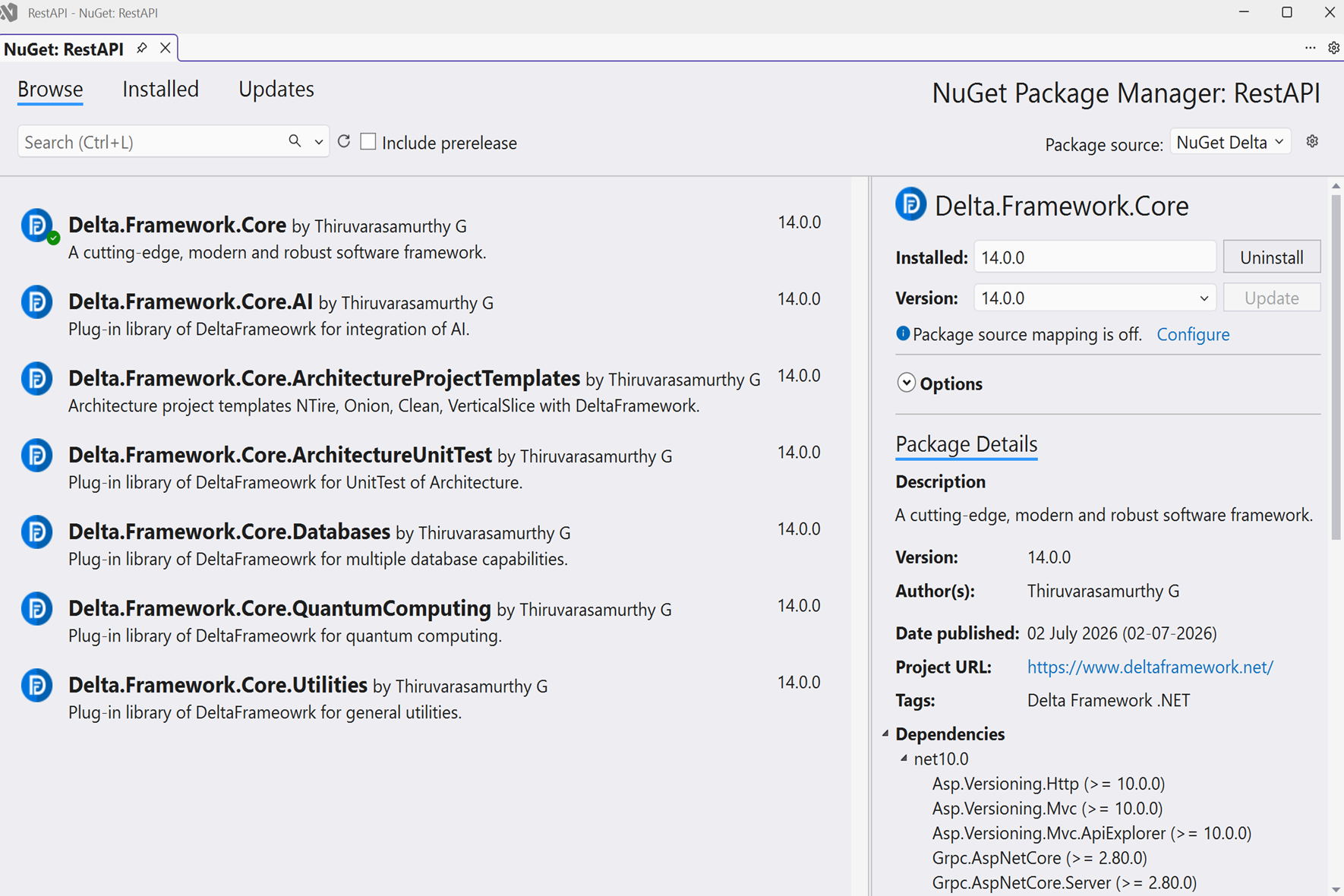 DeltaFramework Libraries